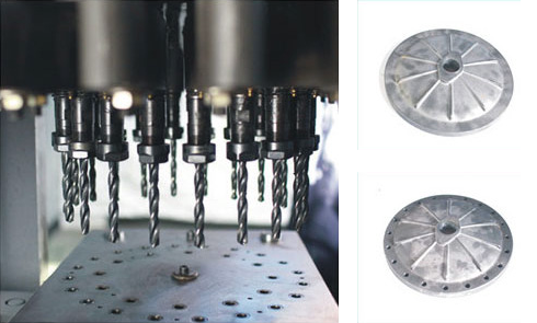 機床通用性好，實現不同孔徑、不同孔位、不同孔距的零件加工